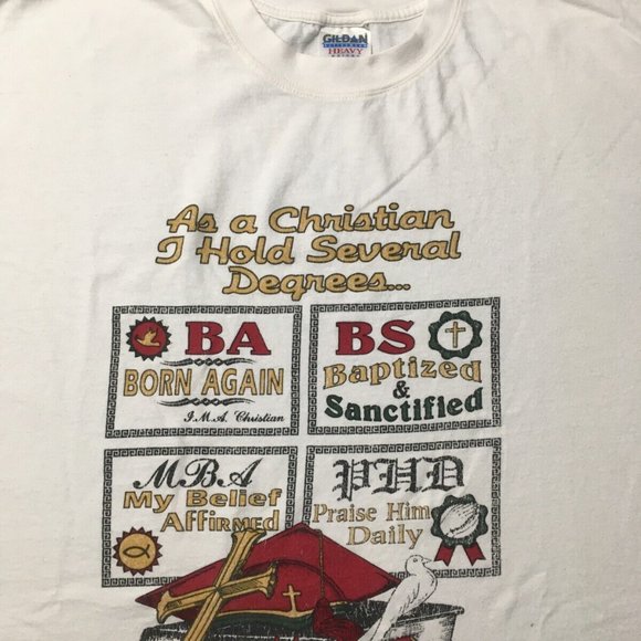gildan jesus christ bible believer Men T-Shirt christian hold several degrees - Picture 10 of 10